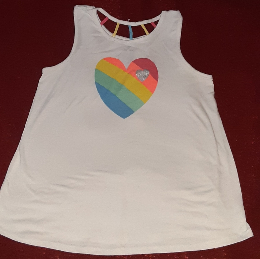 Wonder Nation Rainbow Heart Tank Top